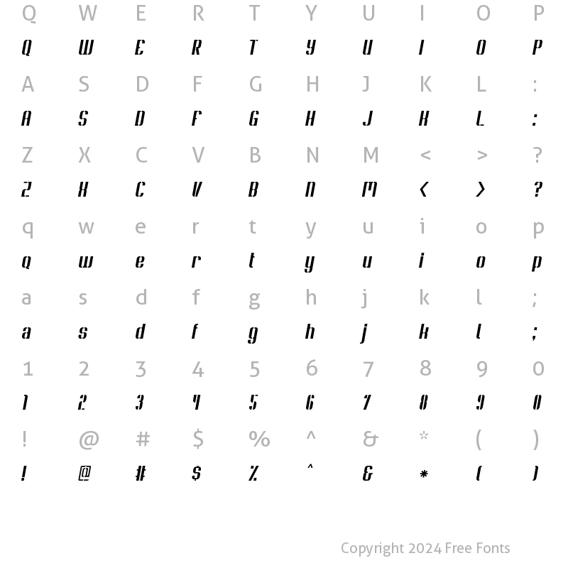 Character Map of Soupertrouper StencilOblique Soupertrouper StencilOblique