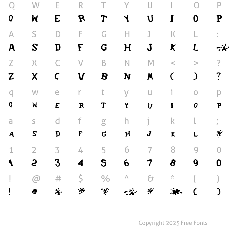 Character Map of SoupRunny Regular