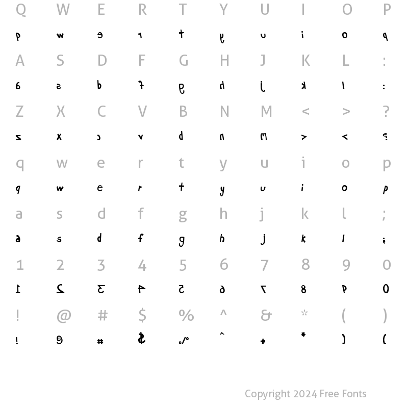 Character Map of Sour Apple Regular