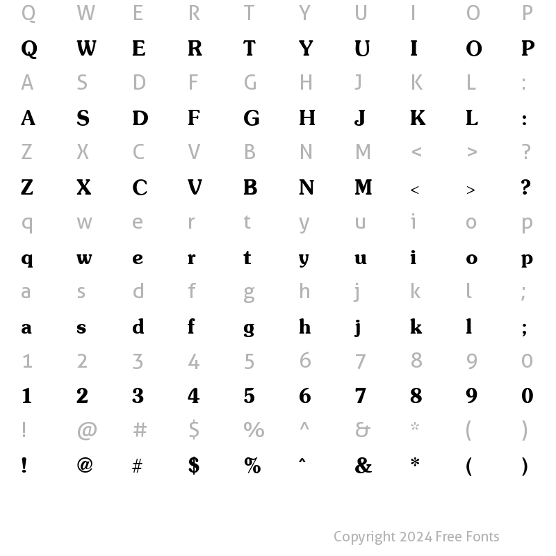 Character Map of SoutaneExtrabold Regular