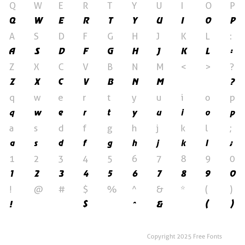 Character Map of Spacedock Regular