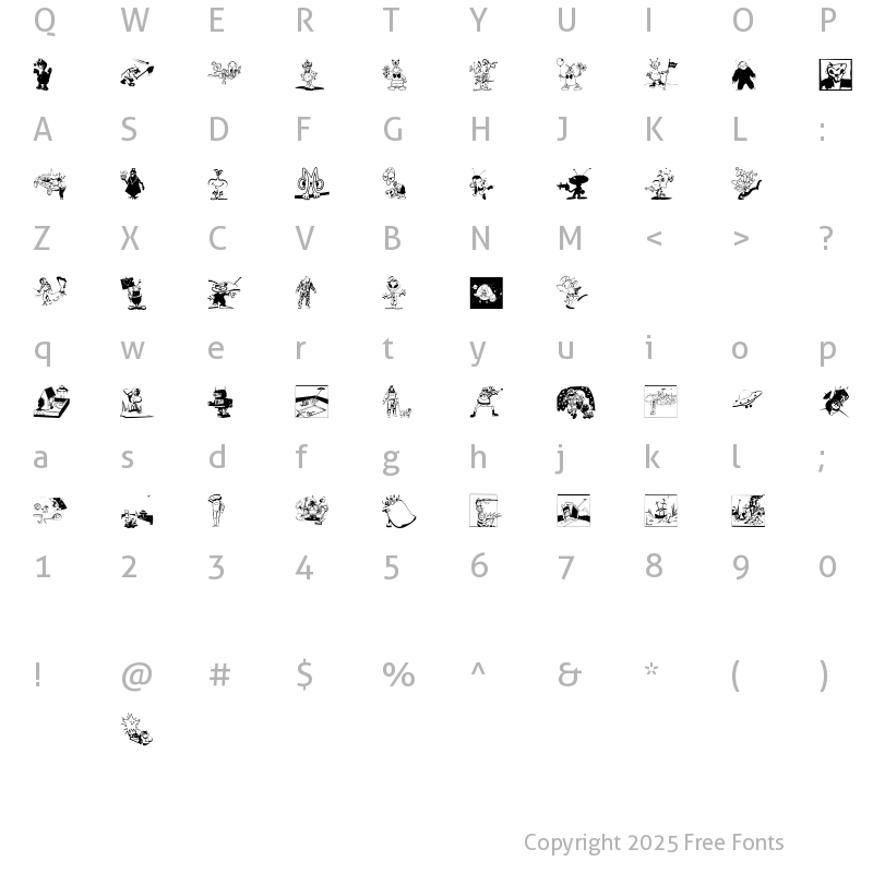 Character Map of SpaceStationHokuspokus Regular