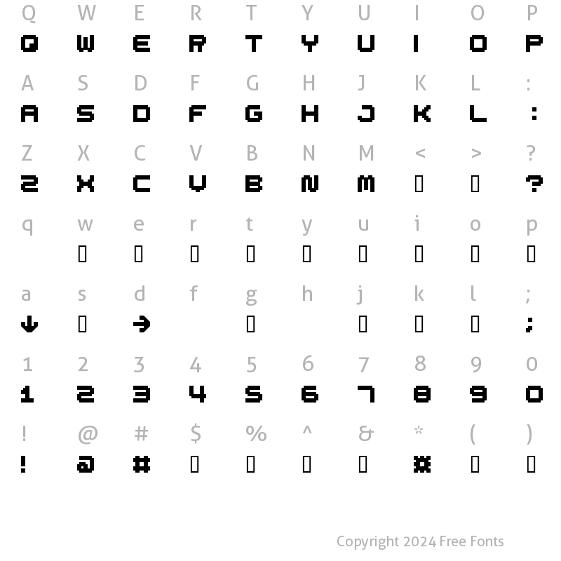 Character Map of spdr02 Regular