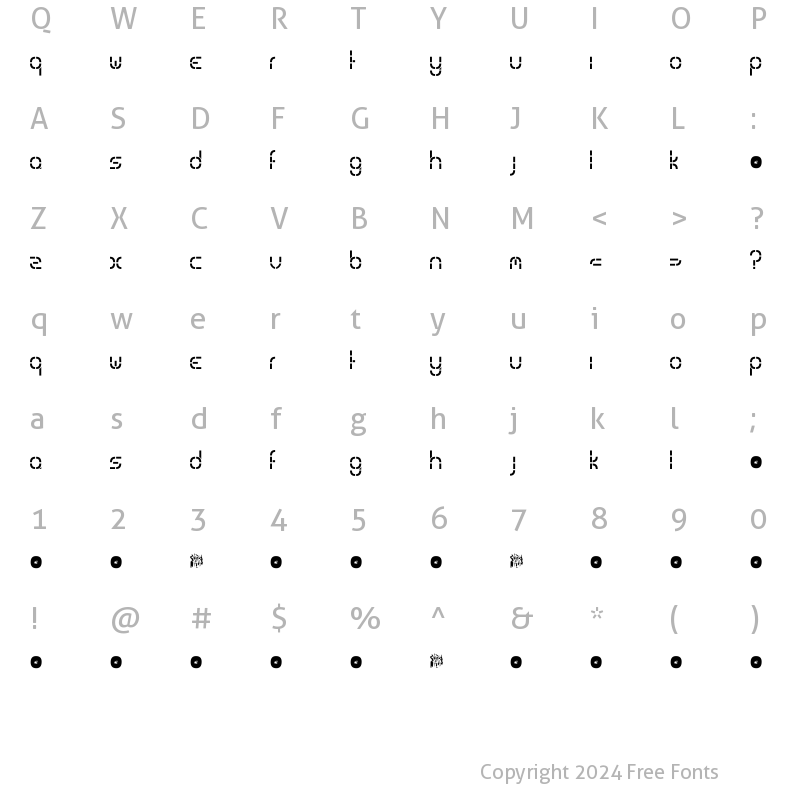 Character Map of special k. normal