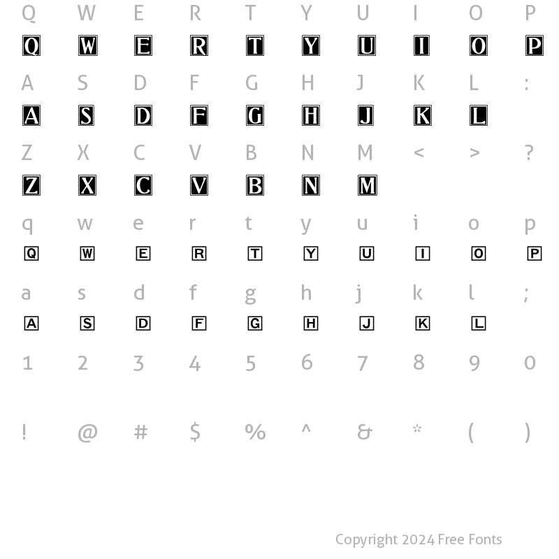 Character Map of SpecialAlphabets P06 Regular