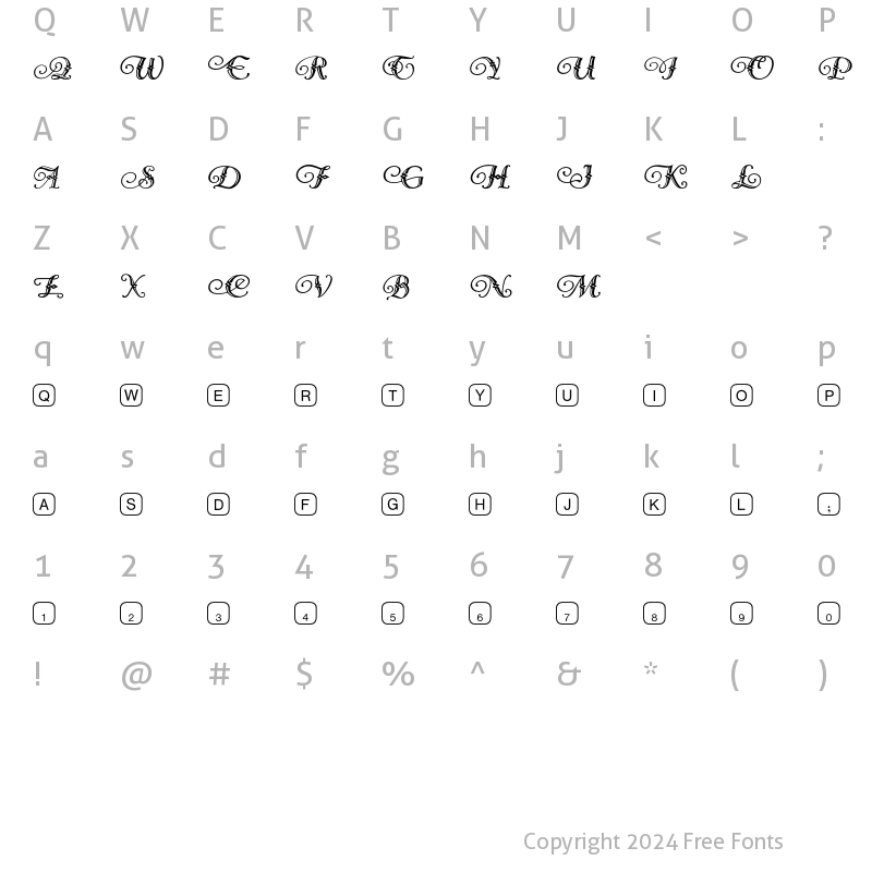 Character Map of SpecialAlphabets P08 Regular