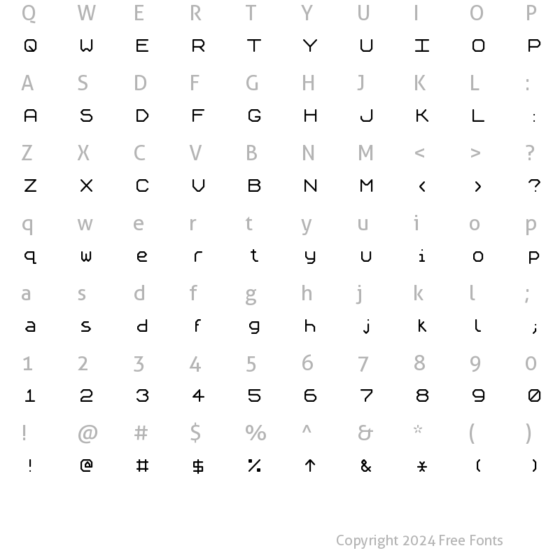 Character Map of Speculum Regular