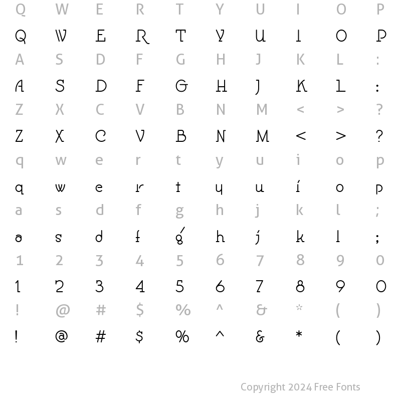 Character Map of Speedball No1 NF Regular