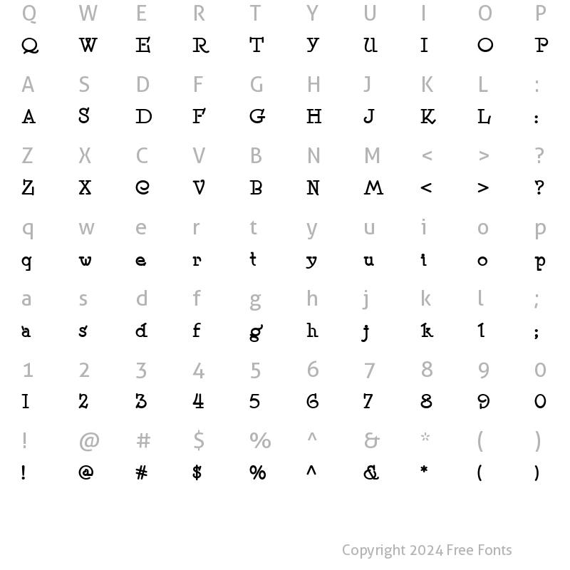 Character Map of SpeedballNo2NF Bold