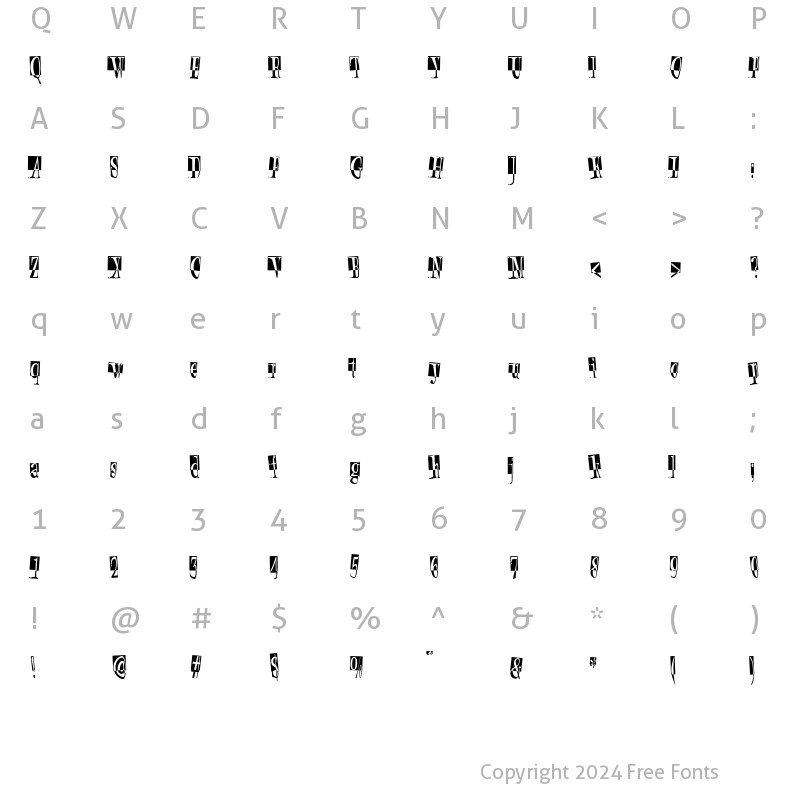 Character Map of Spicy Retro Headers Regular