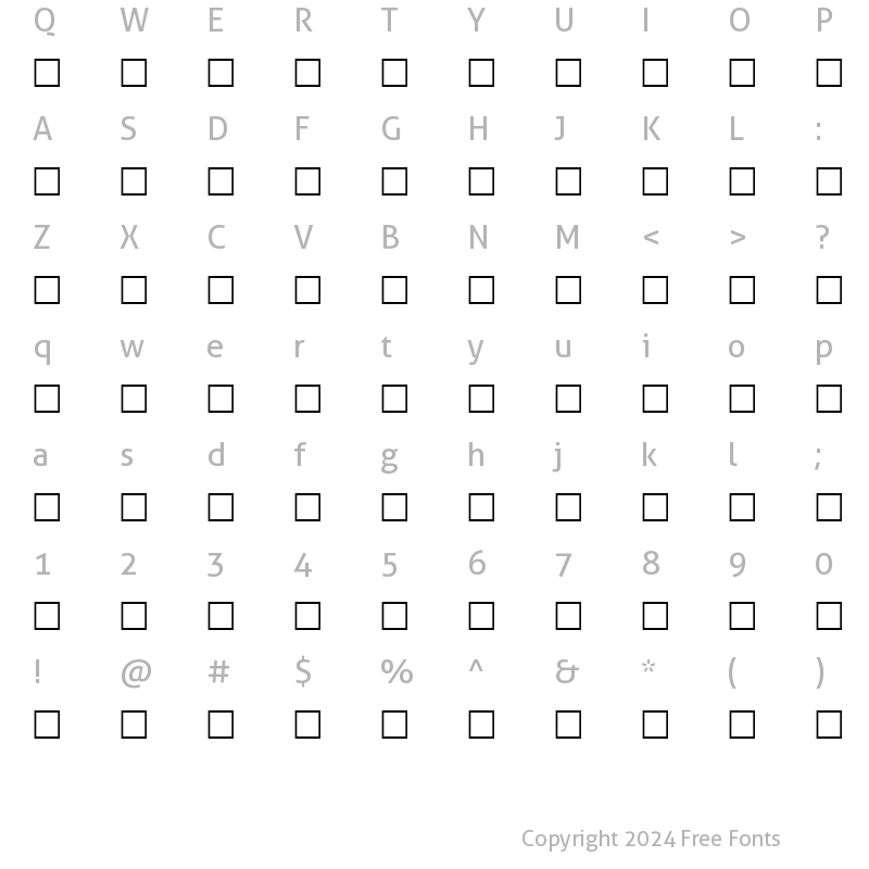 Character Map of SPIRAL Regular