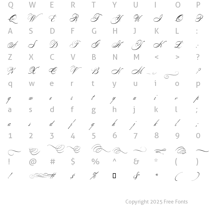 Character Map of SplendidOrnamenty Regular