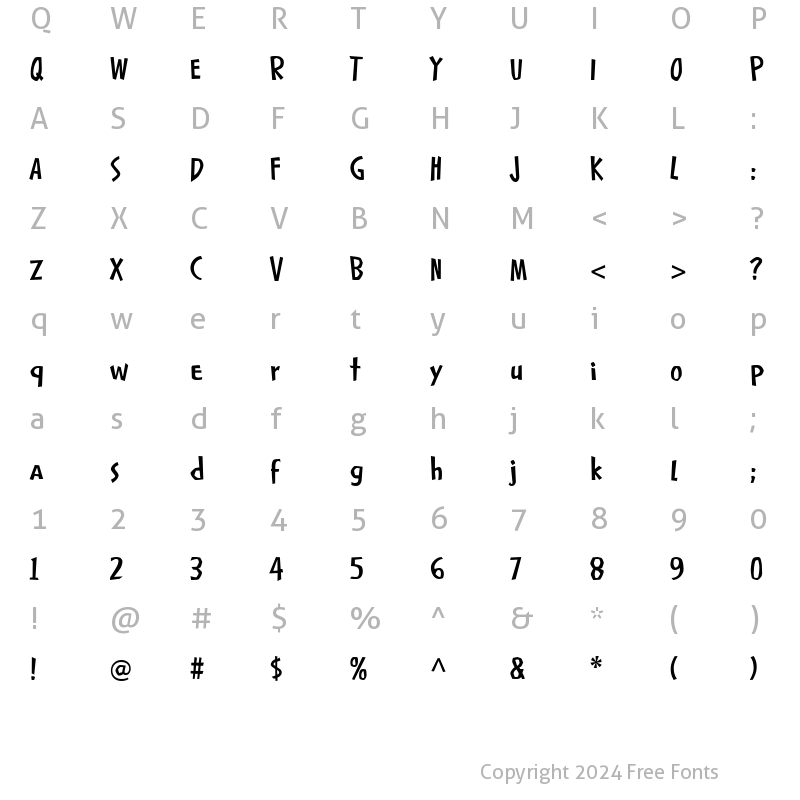 Character Map of SplintHmkBold Regular