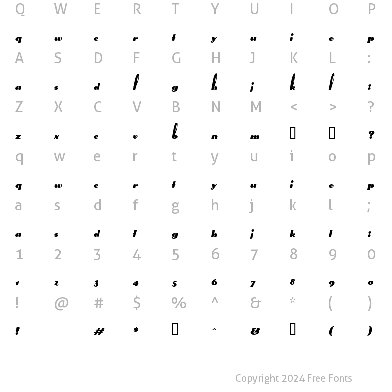 Character Map of SplittingHares Oblique