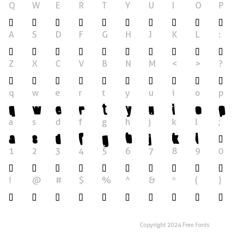 Character Map of Splump Black