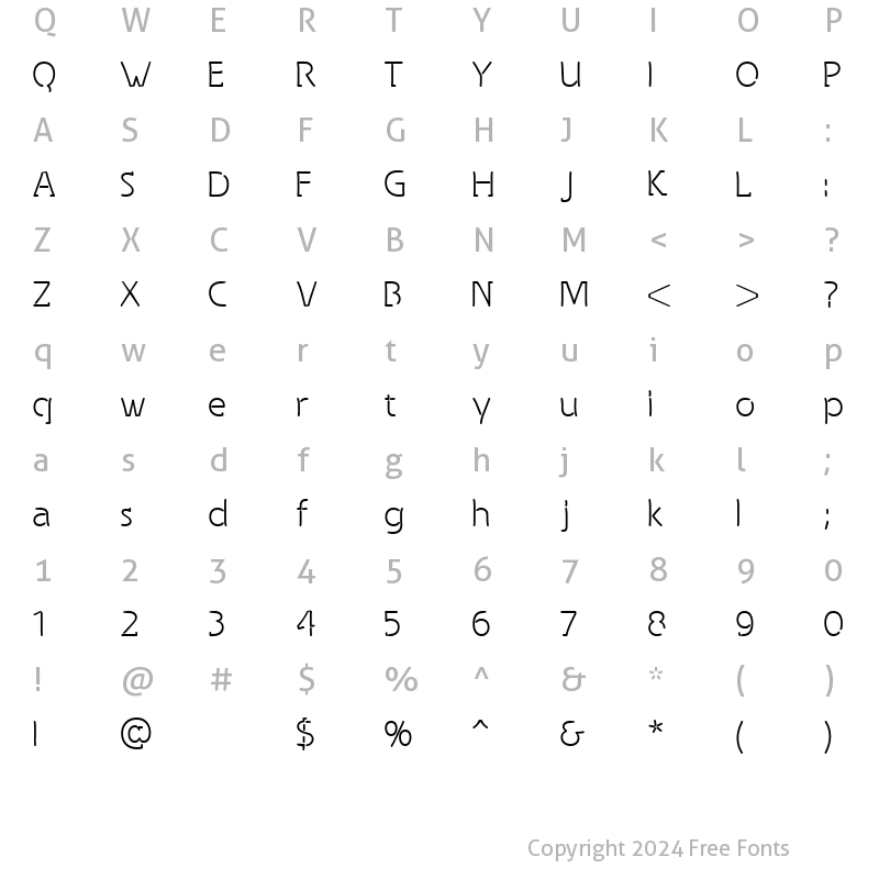 Character Map of Spongy Regular