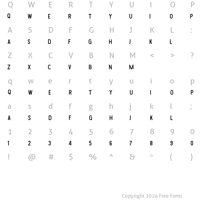 Character Map of Sportage Sans Regular