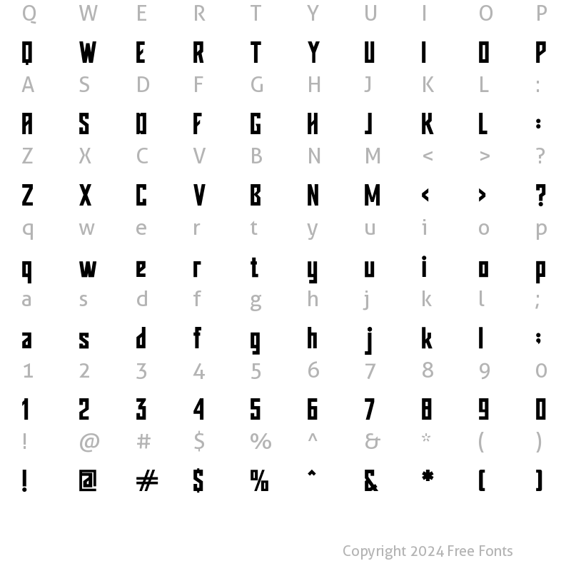 Character Map of Sporten Regular