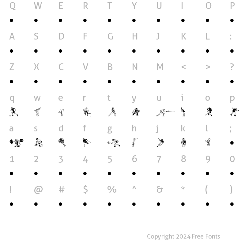 Character Map of SportsFourMT Medium