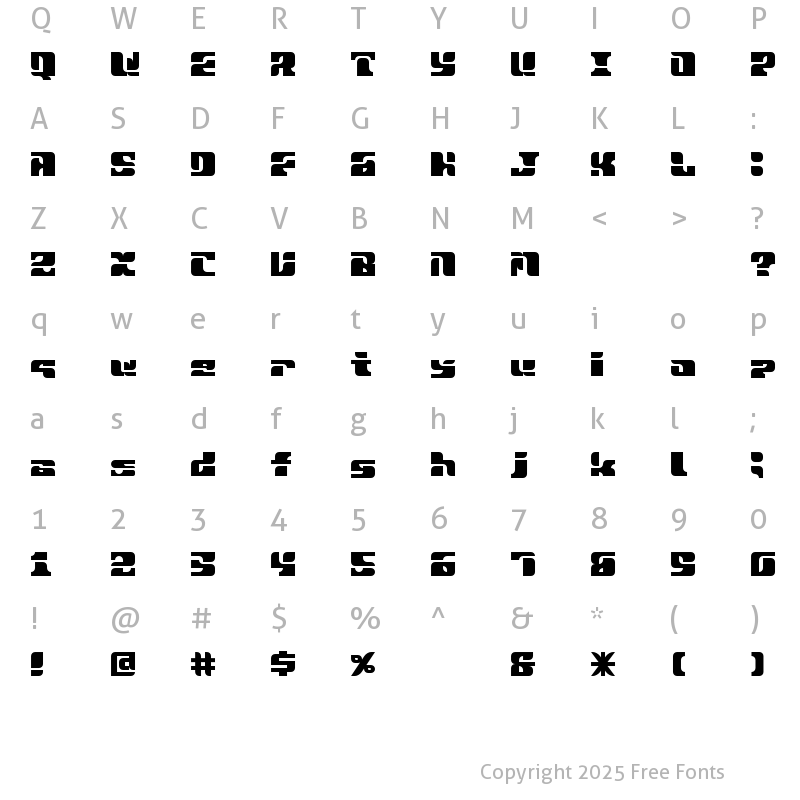 Character Map of Sportswear E Regular