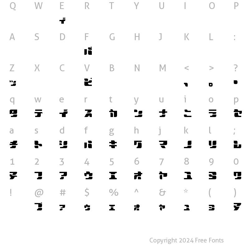 Character Map of Sportswear J Regular