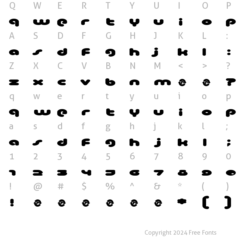 Character Map of Spot Regular