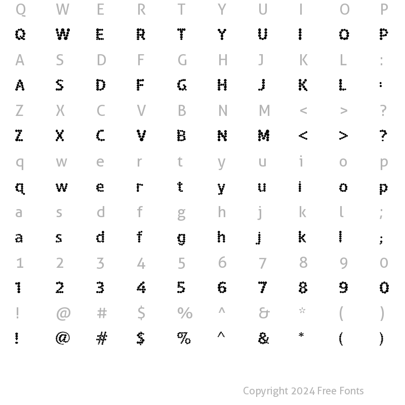 Character Map of Spotted Fever Regular