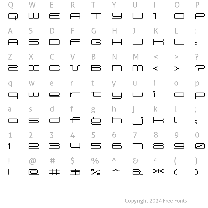 Character Map of SpreadBitA10 Regular