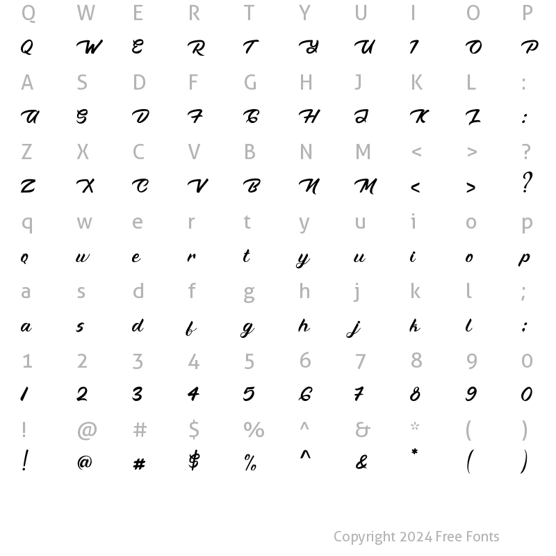 Character Map of Springate Regular