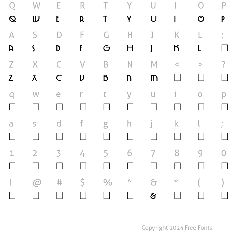 Character Map of SpringGarden Bold