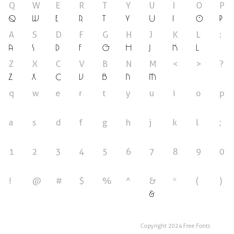 Character Map of SpringGarden-Pl Regular