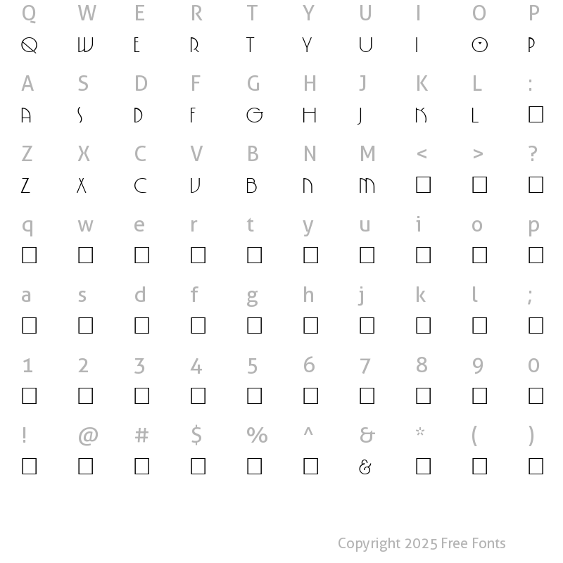 Character Map of SpringGarden Regular