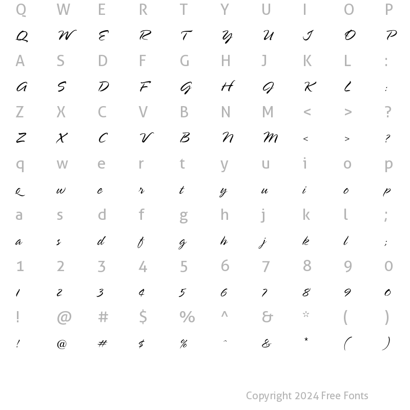 Character Map of SpringLight Regular