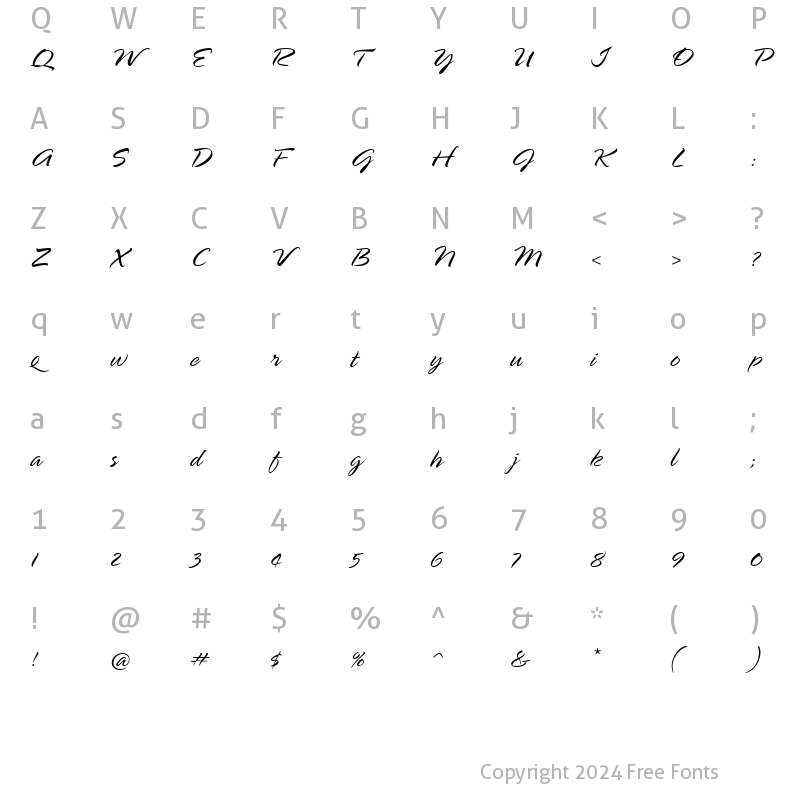 Character Map of SpringLP-Light LightItalic