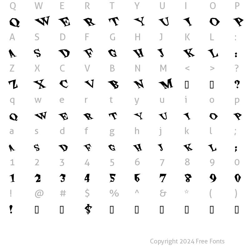 Character Map of SpunkExtended Bold