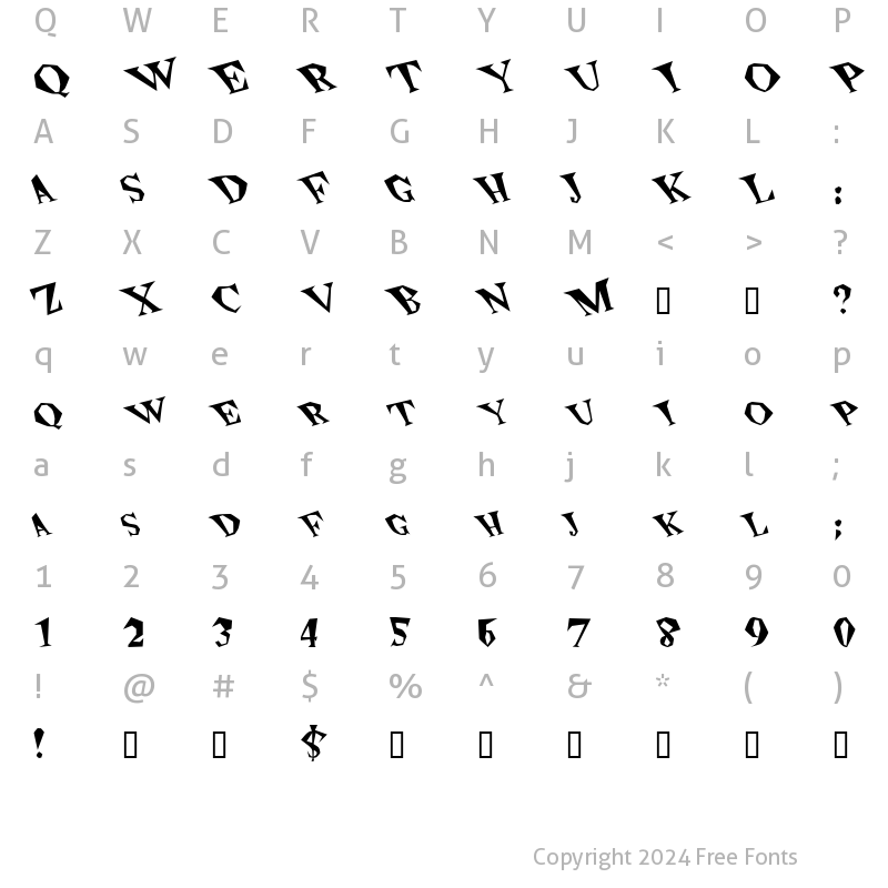 Character Map of SpunkExtended Regular