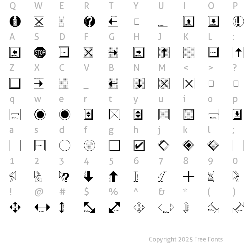 Character Map of spWindows Normal