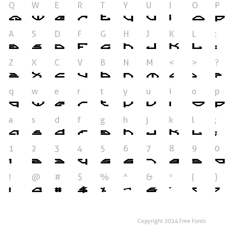 Character Map of Spylord Bold Expanded BoldExpanded