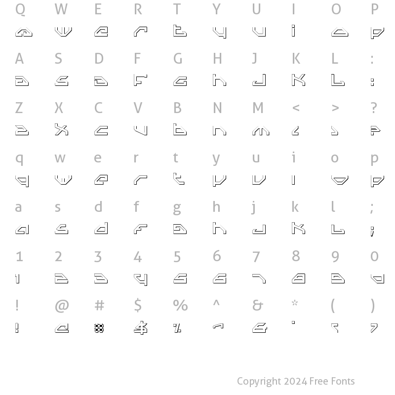 Character Map of Spylord Outline Outline