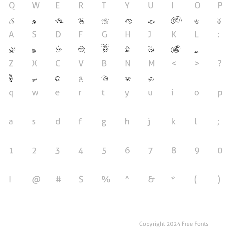 Character Map of Sp?zBatz Sp?zBatz