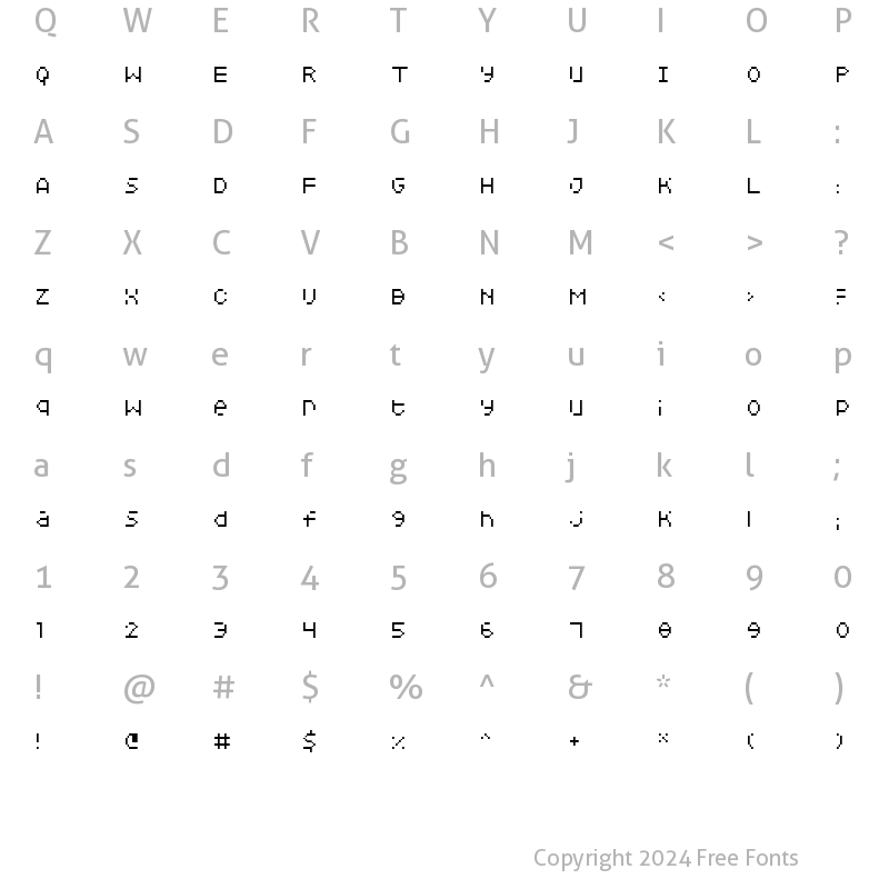 Character Map of Squarodynamic 05 Regular