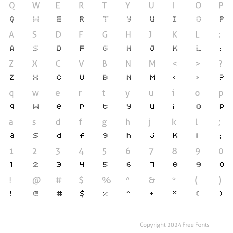 Character Map of Squarodynamic 08 Regular