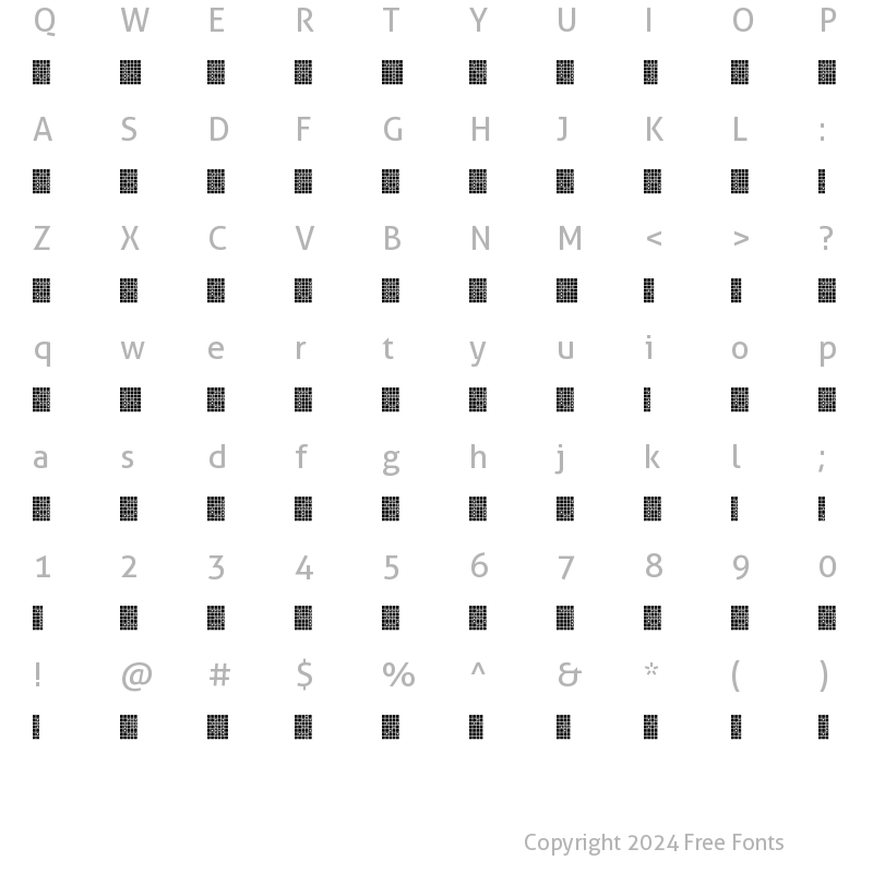 Character Map of Squarodynamic 09 Regular