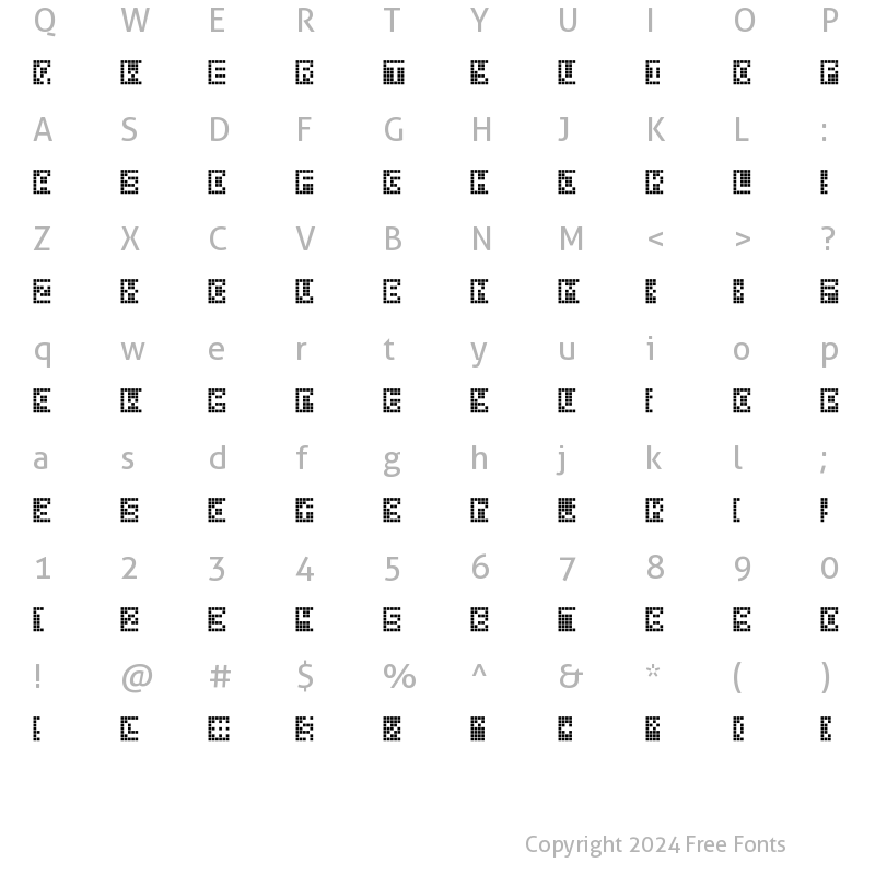 Character Map of Squarodynamic 10 Regular