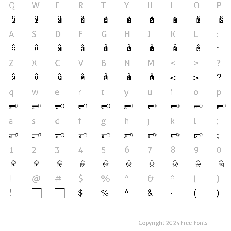 Character Map of SR Schloss Normal