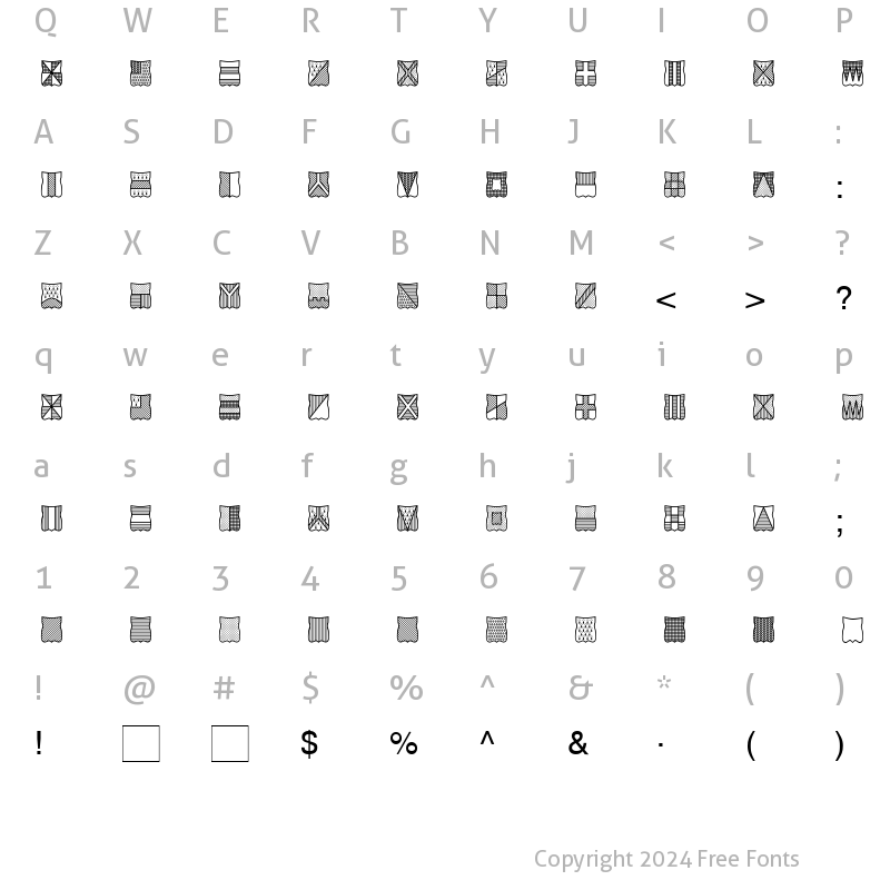 Character Map of SR Wappen Normal