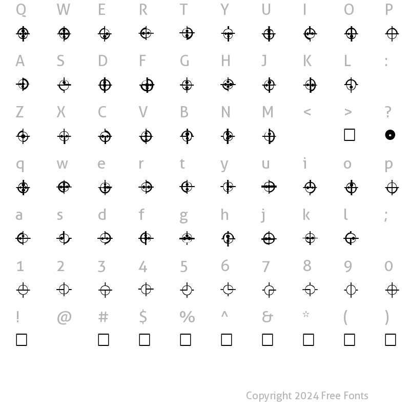 Character Map of ST binar Normal