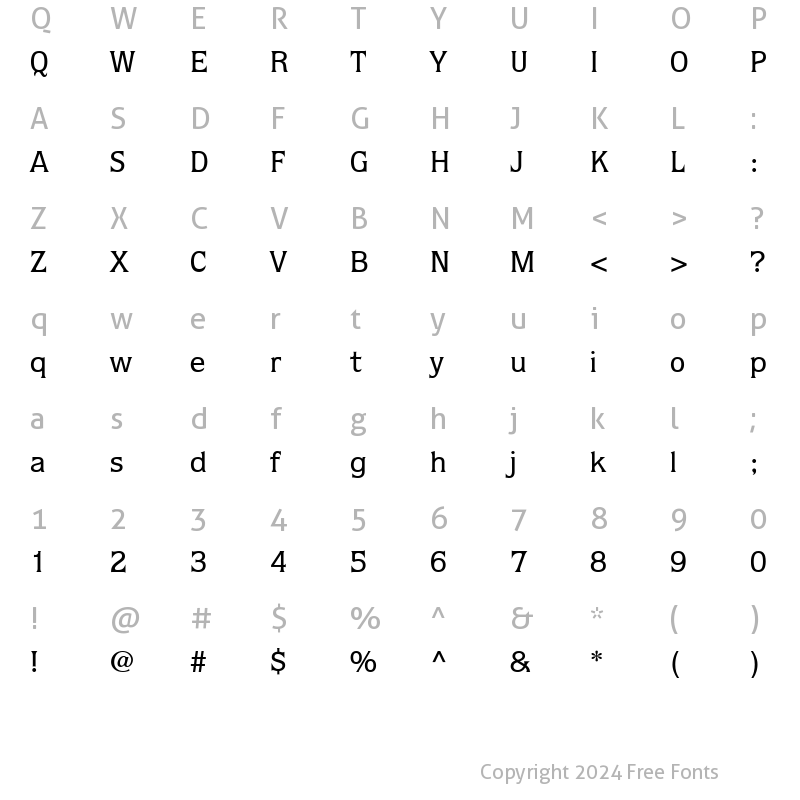 Character Map of Stack Light SSi Medium