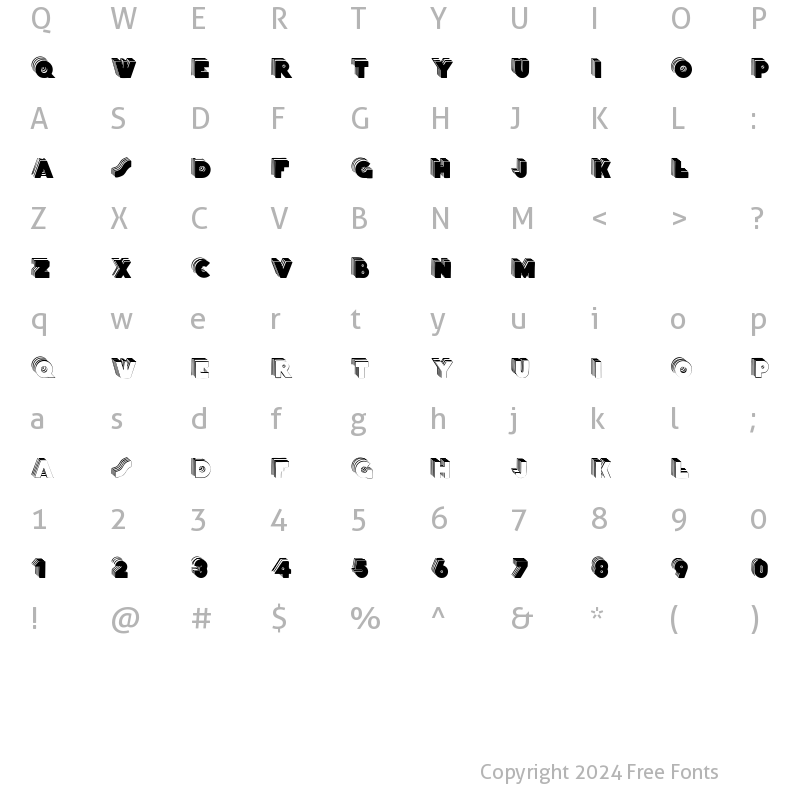 Character Map of Stackcaps Regular