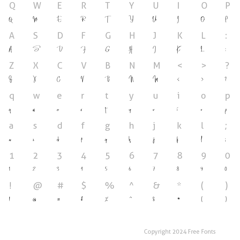 Character Map of Stainless Doft Black